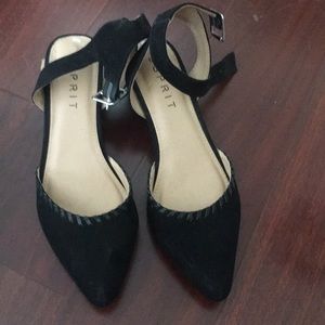 Esprit ankle strap flats